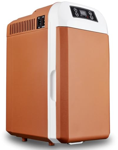 LWCHUANG Refrigerador congelador de coche de 8 L, mini termostato de camping de 12 V, refrigerador portátil para coche, termostato eléctrico silencioso de -10 °C a 65 °C, adecuado para camping