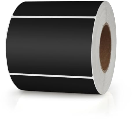 Meitaat Schwarz Rechteckig Aufkleber 76 x 50MM Farbkodierung Selbstklebend Etiketten Umzug Rolle Ablösbar 500 Stück