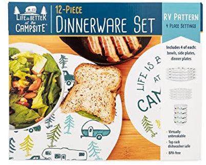 Camco LIBATC, Set di stoviglie, Melamina, Schizzo Pattern