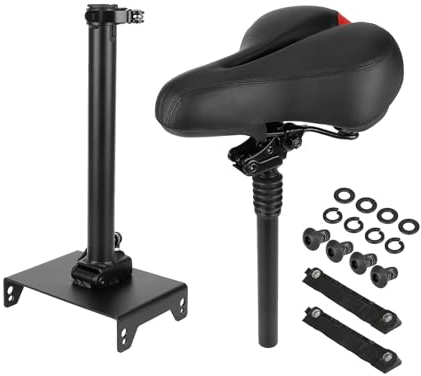 PRIMUZ Klappbarer Sitz, kompatibel mit Ninebot MAX G30 G30D G30L Elektroroller, zusammenklappbarer, Verstellbarer Stuhl, der Stöße absorbiert, großer Sattel