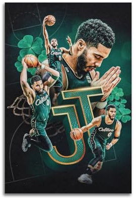 Jayson Tatum American Professional Basketball Player Poster Charakter Kunstdruck Foto Dekoration Wohnzimmer Junge Schlafzimmer Dekoration Leinwand Kunst Geschenk 30 x 45 cm Ungerahmt