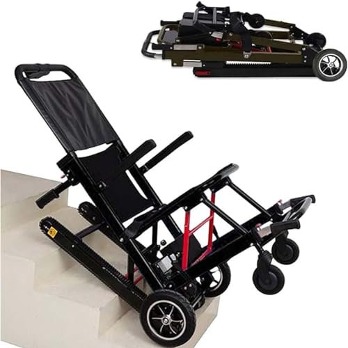 MAYFABD Elevadores De Escaleras Eléctricos Silla para Subir Y Bajar Escaleras Sin Esfuerzo Salvaescaleras para Personas Mayores Silla De Ruedas Eléctrica Plegable Movilidad,Negro