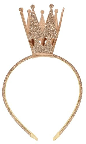 Qinsky Krone Stirnband,Glitzer Haarschmuck Krone Kinderkrone Haarband Glänzende Geburtstagskrone Stirnbänder Haarband Kopfschmuck für Mädchen Geburtstagsfeier Prinzessin Party Haarschmuck