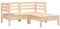 QJBSAVVA Outdoor Lounge Gartenlounge Outdoor Balkon Lounge Klein Sofas & Couches - Gartensofa 2-Sitzer mit Hocker Massivholz Kiefer für Versammlungen Innenhof Café Garten