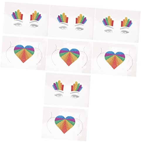 Healvian 8pcs Pride Day Face Stickers Rainbow Body Pride Stickers No Harm Material