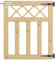 INMOZATA Garden Gate Wooden Pedestrian Gate with Gate Lock and Hinge, 2.5ft Wide x 3ft High (76cm Wide x 90cm High)
