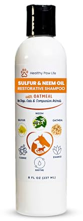 Healthy Paw Life 's Sulfur & Neem Restorative Shampoo with Haferflocken - For Dogs, Cats and Companion Animals