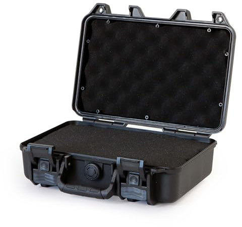 Wiltec Universalkoffer 32 x 22,9 x 11,2 cm, wasserdichter Transportkoffer, Schutzkoffer aus PP und Glasfaser, Koffer mit Würfelschaumstoff