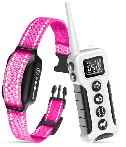 DOGLinsen Collier de Dressage pour Chien sans Choc - Collier Vibrant pour Chien, Portée 1000m, 9 Tons et Modes de Vibration, pour Chiens Petit, Moyen et Grand - sans Douleur