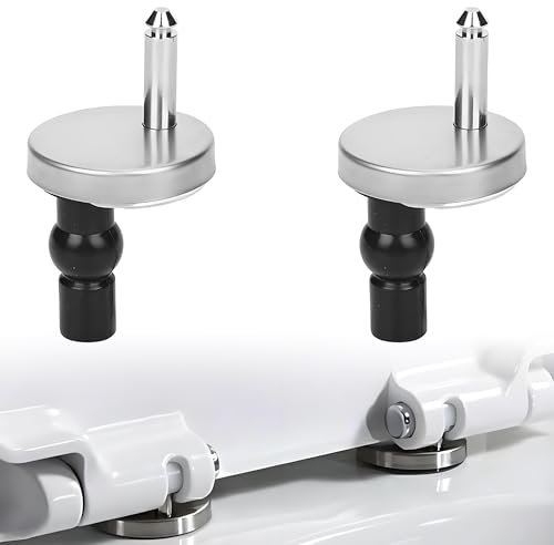 2 Pcs Toilet Seat Hinges Fittings, Upgrade Toilet Top Fix Blind Hole Fittings Quick Release, Toilet Seat Hinges Toilet Seat Screws, for WC Toilet Blind Holes