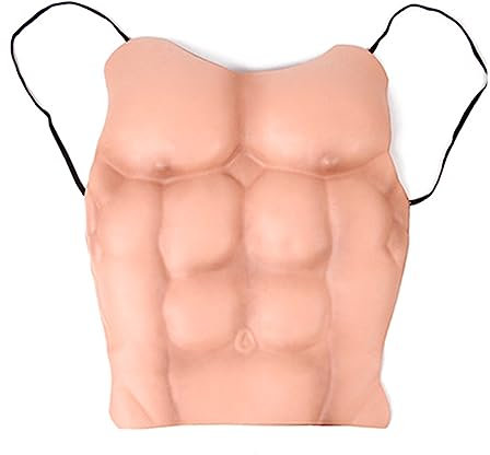ROYJJ Faux muscle poitrine déguisement accessoire cosplay carnaval bal masqué fête déguisement Tricky EVA faux ventre