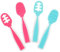 CRILSTYLEO Lot De 4 Cuillères D'apprentissage Pour Bébé Cuillères D'alimentation En Plastique Conçues Bébés De 6 Mois