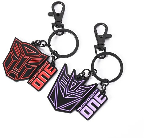 YOLOPARK Transformers Schlüsselanhänger-Set, offizielles Decepticon-Logo, Metall-Schlüsselanhänger für Fans, Sammler und Geschenke (2er-Pack)