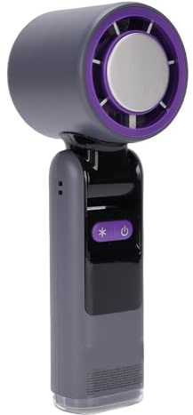 POENVFPO Ice Cooling Handheld Fan Rechargeable Portable Fan with 4000mAh Battery 100 Speed Settings LED Display for Travel Outdoor Camping (Grey)