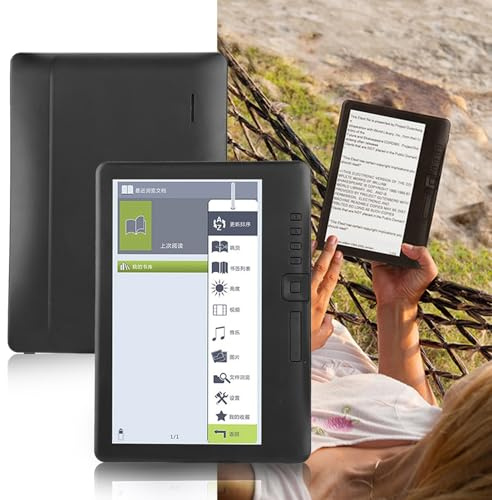 Plyisty 7-Zoll-e-Book-Leser, Farbenfhreher Bildschirm MIT Wasserdichtem Design, HochgesChwindigit-Arm9-Kern, Flip-Book-Taste für Einfache-Navigation, Lesasesistent (8G Speicher)
