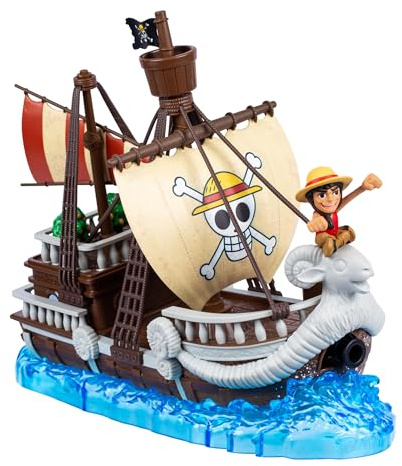 One Piece Going Merry Deluxe Collector Ship, 9.5 (24.13cm), Detailed Design for Play and Display, Includes Exclusive Luffy Action Figure