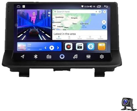 Upgrade Autoradio für Q3 2011–2018 Radio 9-Zoll IPS Touchscreen FM/RDS EQ kabelloses Carplay Android Auto GPS Navigation MirrorLink Bluetooth DAB+ WiFi GPS Rückfahrkamera(Color:8 CORE 2+32G)