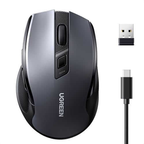 UGREEN Ratón Inalámbrico Bluetooth y 2,4GHz Recargable Carga Rápida
