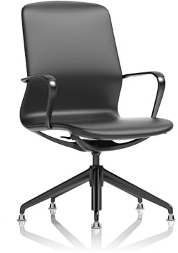 Dynamic Lucia Executive Chair Black Frame With Chrome Glides