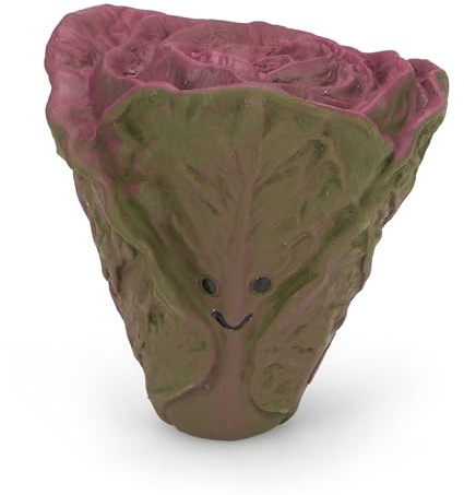 Petface Foodie Faces Red Lettuce Latex Dog Toy with Squeaker (Pack of 1) | Small Size, Durable Latex, Built-In Squeaker, Fetch & Interactive Play