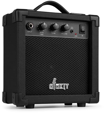 Max GIGKit 20W practice guitar amplifier – compact mini electric combo amp with adjustable gain, overdrive, headphone out – beginner and travel-friendly for guitar, bass, jam sessions, lessons
