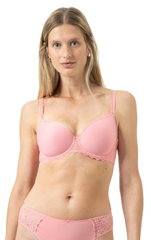Mey Damen Spacer BH mit Spitze Serie Amorous | Bügel-BH mit innovativem 3D-Material, grafische Spitze am Unterbrustband, Zierträger, dreifacher Haken-Ösen-Verschluss