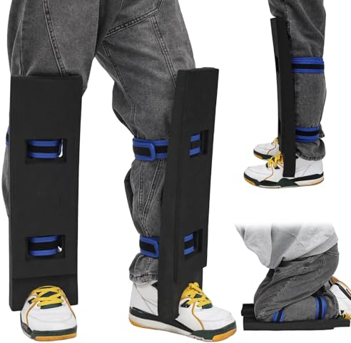 Crawler Climber Knee Pad for Attic, Self Supporting Construction Knee Support with Adjustable Wrap Straps, Thickened Comfort Foam Support Pads Protectors for Joist Navigation and Tight-Space Work