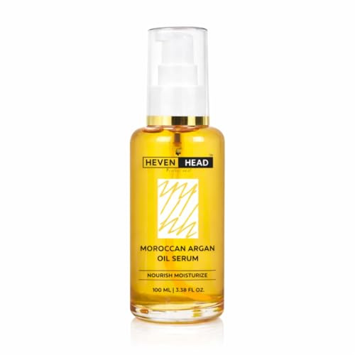 HEVEN HEAD Moroccan Argan Oil Hair Serum, Nourish and Moisturize, 100 ML