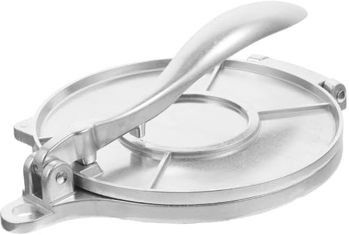 NIYANGLE Aluminiumlegierung Tortillapresse 30cm Teigpresse für Quesadillas und Gefüllte Teigtaschen Praktische Küchenmaschine Silber