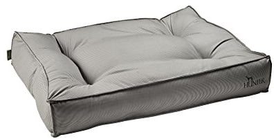 HUNTER Lancaster Hundebett, gesteppt, gemustert, weich gepolstert, 100 x 70 cm, grau