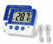 Fridge Freezer Thermometer Max/Min Memory High & Low Temperature Alarms Settings with LED Indicator Digital Refrigeration Thermometer with Magnetic,Stander (2packs)
