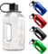Alpha Designs | 2 Litre Water Bottle | 2.4l Large Drinks Water Jug | Gym, Holiday, Travel | Clear
