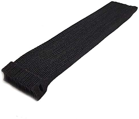 uptitle Serre-câbles auto-agrippants 12 mm Noir avec œillet - 150 mm / 200 mm / 300 mm - HOOK AND LOOP - Nylon