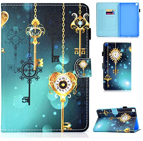 Lspcase Coque Galaxy Tab A 8 Pouces 2019 PU Cuir Housse de Protection Stand Portefeuille Étui avec Fente Carte et Porte-Stylo pour Samsung Galaxy Tab A 8.0 2019 SM-T290 SM-T295 Cloche