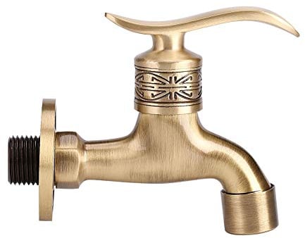 DEWIN Kaltwasserhahn Wandmontage, Wasserhahn Waschmaschine Wasserhahn Wandhalterung Hebelgriff Wäsche Bad Kaltwasserhahn
