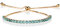 ZAVANA Bracciale Placcato Oro Regolabile da Donna e Ragazza, con Zirconi Cubici Azzurre, Bracciali da Donna con Pietre con Chiusura Regolabile con Perline, Braccialetti Sottili con Pietre Blu Azurro