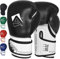 AQF Boxhandschuhe Für Boxen Und Box Training Box Handschuhe MMA, UFC Boxing Gloves Kickboxen Punching Sparring Boxsack Sandsack Muay Thai (Schwarz, 16oz)