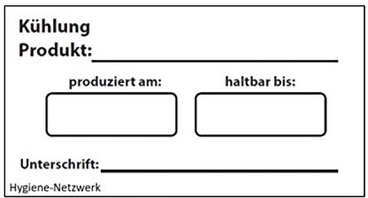 Hygiene Netzwerk Etikett Kühlung | 70x35mm auf einer Rolle mit Spender | 500 Label | wasserlöslich | selbstklebend | Kennzeichnung Behälter Boxen | Aufkleber | Haushaltsetiketten | Beschriftung