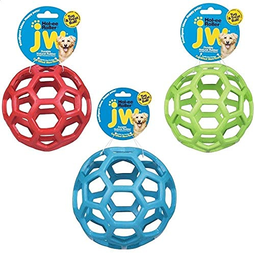 HOL-ee Roller Original Do It All Dog Toy Puzzle Ball, Natural Rubber, Assorted Colors, Jumbo #.Limited Edition 2021