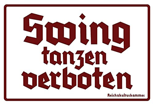 Metall Schild 20x30cm Swing tanzen verboten Verbotsschild Blechschild