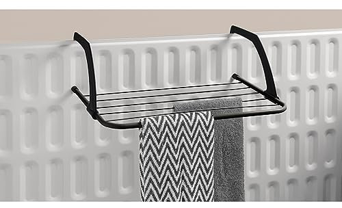 Hampine Steel Rails Super Strong Compact 5 Bar Radiator Folding Airer, Radiator Towel Holder, Clothes Dryer & Drying Rack Rail