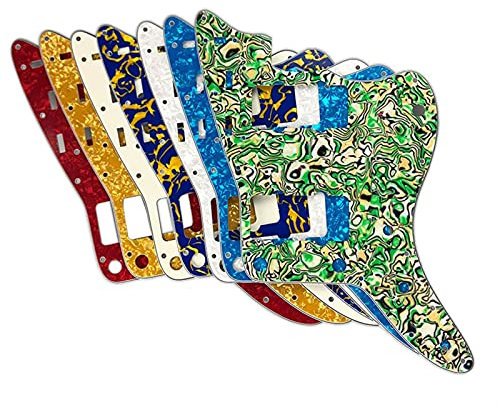 Pickguard Scratch Plate Great Qulitity Pickguard 13-Loch-Schrauben Für Jazzmaster Guitar Pickguard Scratch Plate Ersatz E-Gitarre (Color : White Pearl Shell)