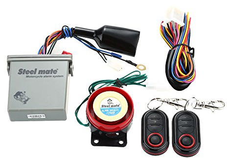 Shkalacar 986E Roller Motorrad Alarmanlage, Anti-Diebstahl-Alarmanlage mit Fern Motorstart und Mini Sender Fernbedienung Wasserdicht