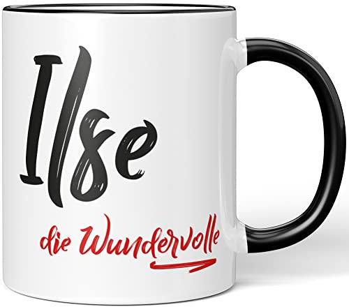 JUNIWORDS Tasse, Ilse, die Wundervolle, Schwarz (5245156)
