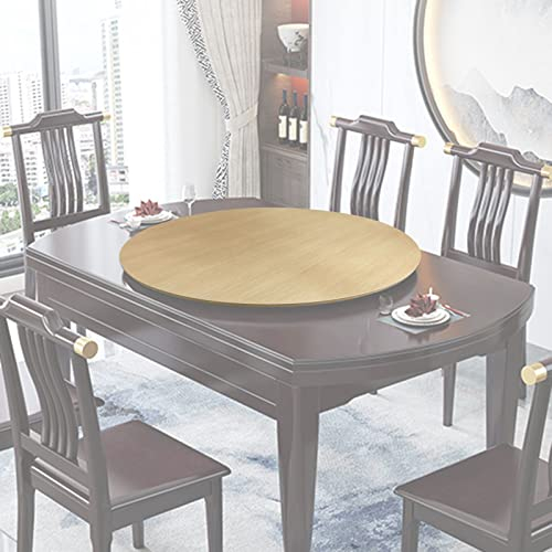 WORDFUN Holz Esstisch Drehteller, 60/70/80/90/100cm Lazy Susan Drehplatte Rotierende Servierplatte, Mit Silent Base, 360° Drehbarer Drehscheibe, Runder Tisch-Drehteller (Color : C, Size : 60cm-24in)