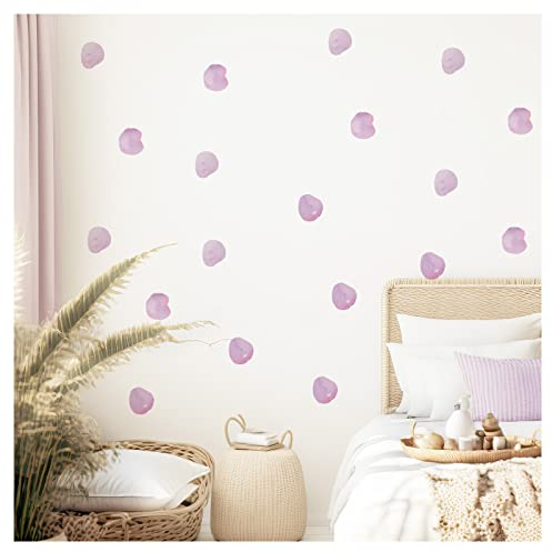 Little Deco Wandsticker Kinderzimmer Polka Dots Set Wandtattoo Tupfen Kreise für Babyzimmer Punkte Pastell lila Wandaufkleber Wanddeko selbstklebend DL968-05