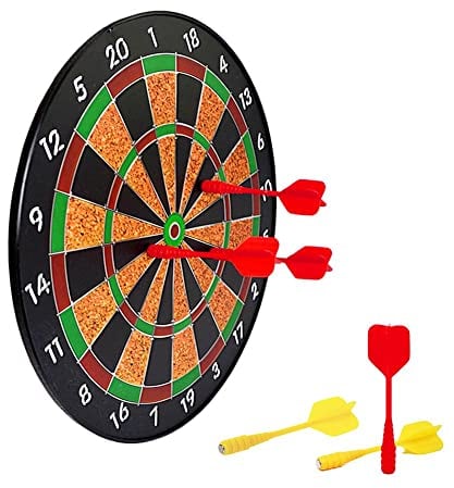 Brigamo 45 cm Magnet Dartscheibe inkl. 6 x Dartpfeile