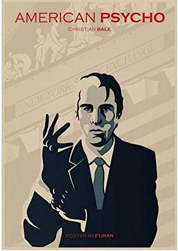 Poster American Psycho Poster, Vintage-Filmposter, Wandkunst, Bilder, Poster Und Drucke, Leinwandgemälde, Heimdekoration 50X70Cm Kein Rahmen
