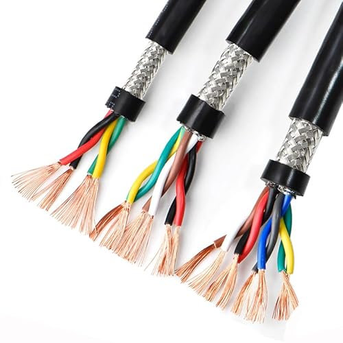 1Meter RVSP Cable 20/18AWG 2/4/6/8 Core RS485 Signal Control Line Twisted Shielded Insulation PVC Copper Wire Audio Cable DIY (Size : 4 Cores, Color : 18 AWG 1Meter)