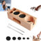 Coffee Tamperstation, 51mm Espresso Tamper Holder Station Holz, Tamping-Station aus Buche Holz, Wooden Coffee Tamping Ständer für jeden Profi